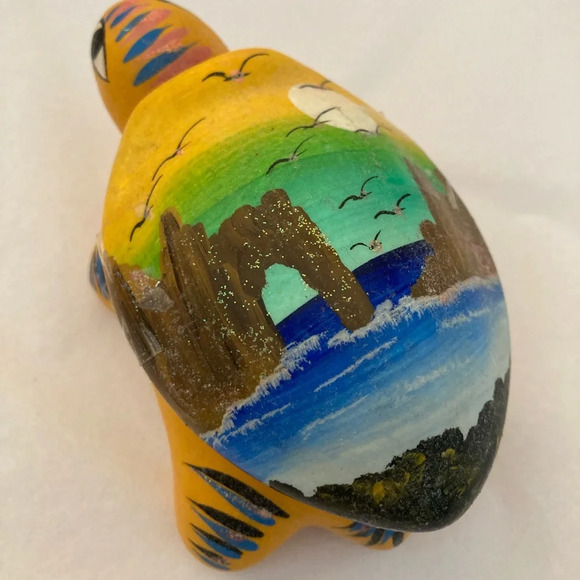 Yellow Turtle Trinket Figurine Souvenir From Cabo San Lucas - Picture 5 of 6